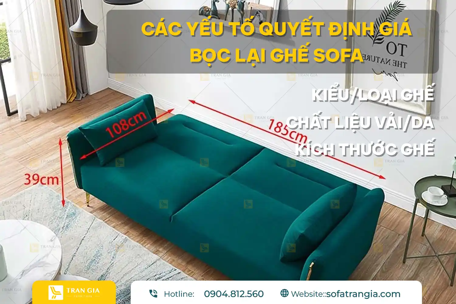 Các yếu tố quyết định giá bọc lại ghế sofa quận 7