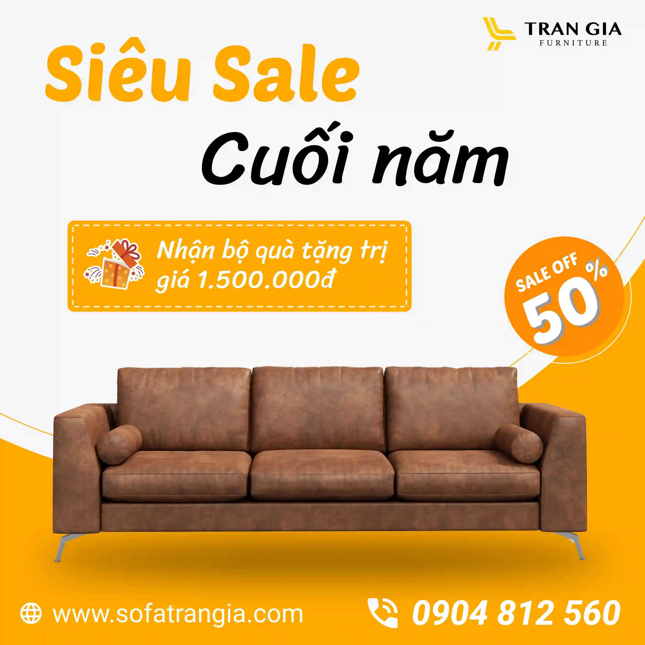 Banner sale ghế sofa giá rẻ