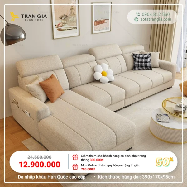 mẫu ghế sofa phòng khách sofa góc L đẹp