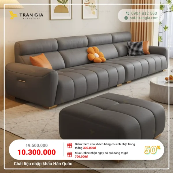 Ghe sofa bang Sofa da phong khach dep